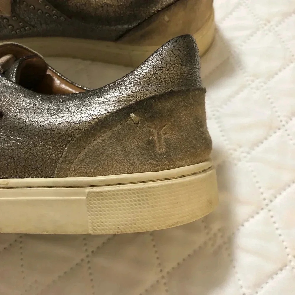 Frye Ivy Logo Patch Studded Sneakers - Picture 4 of 9